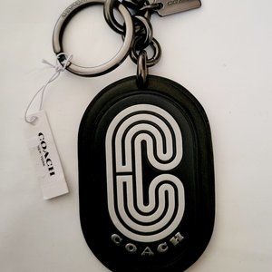 💕Host Pick💕 Coach Retro "C" Key-Fob Hangtag Bag Charm Key Ring